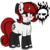 Size: 2901x2892 | Tagged: safe, artist:zippysqrl, oc, oc only, oc:bubbles, oc:lilith, pony, unicorn, 2019 community collab, derpibooru community collaboration, bow, clothes, collar, duo, ear piercing, earring, eye clipping through hair, eyeshadow, fangs, female, freckles, hair bow, high res, ink, jewelry, lidded eyes, makeup, mare, piercing, simple background, skull, smiling, socks, thigh highs, transparent background