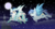 Size: 15360x8160 | Tagged: safe, artist:dreamyeevee, oc, oc:star struck, oc:wistful galaxy, bat pony, absurd resolution, cloud, duo, flying, moon, night, stars