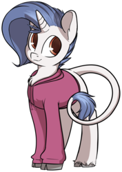 Size: 2032x2867 | Tagged: safe, artist:yoditax, oc, oc only, oc:yodi, classical unicorn, pony, unicorn, 2019 community collab, derpibooru, derpibooru community collaboration, chest fluff, clothes, cloven hooves, high res, hoodie, horn, leonine tail, male, not rarity, simple background, solo, stallion, transparent background, unshorn fetlocks