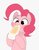 Size: 932x1197 | Tagged: safe, artist:manachaaaaaaaa, pinkie pie, earth pony, pony, g4, cute, diapinkes, eating, female, food, mare, mochi, nom, simple background, solo