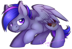 Size: 2949x2005 | Tagged: safe, artist:pingwinowa, oc, oc only, pegasus, pony, commission, high res, signature, simple background, solo, transparent background
