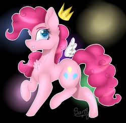 Size: 2723x2668 | Tagged: safe, artist:tomboygirl45, pinkie pie, earth pony, pony, g4, crown, female, high res, jewelry, regalia, solo, tongue out