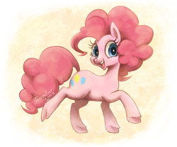 Size: 800x663 | Tagged: safe, artist:toonspell, pinkie pie, earth pony, pony, g4, cute, female, looking at you, mare, open mouth, solo