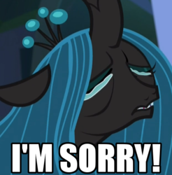 Size: 441x448 | Tagged: safe, edit, edited screencap, screencap, ocellus, queen chrysalis, changedling, changeling, changeling queen, g4, season 8, what lies beneath, adorkable, anxiety, apology, breakdown, caption, cropped, crying, cute, cutealis, diaocelles, disguise, disguised changeling, dork, dorkalis, drama queen, eyes closed, faic, fangs, female, floppy ears, frown, image macro, implied chrysalis, implied ocellus, majestic as fuck, mare, meta, nightmare cave, open mouth, out of context, queen chrysellus, reaction image, regret, sad, sadorable, silly, silly pony, sobbing, solo, sorry, tantrum, teary eyes, teeth, text, wall of tags, whining