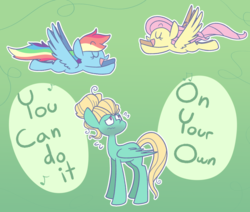 Size: 1280x1084 | Tagged: safe, artist:typhwosion, fluttershy, rainbow dash, zephyr breeze, pegasus, pony, flutter brutter, g4, can i do it on my own, cute, dashabetes, eyes closed, open mouth, profile, shyabetes, singing, speech bubble, trio, wavy mouth