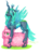 Size: 6464x9024 | Tagged: safe, artist:angusdra, queen chrysalis, oc, oc:fluffle puff, changeling, changeling queen, g4, absurd resolution, canon x oc, female, lesbian, ship:chrysipuff, shipping, simple background, tongue out, transparent background