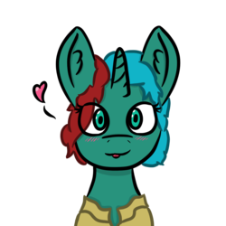 Size: 1080x1080 | Tagged: safe, artist:strella_, oc, oc:mysty glimmer, pony, unicorn, bust, clothes, green eyes, outfit, simple background, transparent background