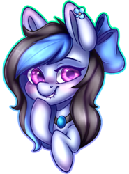 Size: 1024x1384 | Tagged: safe, artist:pinipy, pony, bust, commission, cute, female, portrait, simple background, solo, transparent background