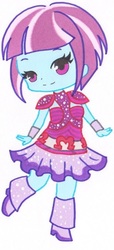 Size: 470x1032 | Tagged: safe, artist:ocean-drop, sunny flare, equestria girls, equestria girls specials, g4, my little pony equestria girls: dance magic, chibi, female, looking at you, smiling, solo