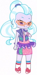 Size: 522x1032 | Tagged: safe, artist:ocean-drop, sugarcoat, equestria girls, equestria girls specials, g4, my little pony equestria girls: dance magic, chibi, converse, female, looking at you, shoes, smiling, sneakers, solo