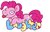 Size: 900x582 | Tagged: safe, alternate version, artist:darkodraco, part of a set, pinkie pie, earth pony, pony, g4, derp, element of laughter, female, mare, simple background, smiling, solo, tongue out, white background