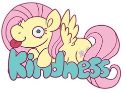 Size: 900x666 | Tagged: safe, alternate version, artist:darkodraco, part of a set, fluttershy, pegasus, pony, g4, derp, element of kindness, female, mare, simple background, smiling, solo, spread wings, tongue out, white background, wings