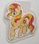 Size: 1500x1711 | Tagged: safe, artist:darkodraco, sunset shimmer, pony, unicorn, g4, badge, female, mare, raised hoof, smiling, solo, traditional art