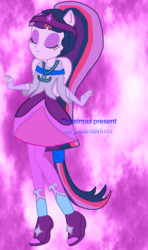 Size: 1821x3072 | Tagged: safe, artist:baseworld1, artist:gouhlsrule, artist:jucamovi1992, twilight sparkle, alicorn, equestria girls, g4, base used, clothes, crown, fingerless gloves, gloves, jewelry, necklace, ponied up, pony ears, regalia, shoes, solo, super ponied up, transformation, twilight sparkle (alicorn), winged humanization, wings