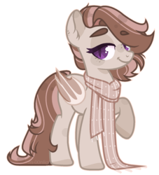 Size: 1284x1412 | Tagged: safe, artist:m-00nlight, oc, oc only, oc:toffee, bat pony, pony, clothes, female, mare, scarf, simple background, solo, transparent background