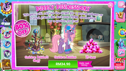 Size: 1280x720 | Tagged: safe, gameloft, cauldron bubbles, coloratura, pony of shadows, twilight sparkle, g4, advertisement, broom, costs real money, fireplace, gem, introduction card
