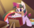 Size: 2198x1790 | Tagged: safe, artist:renokim, twilight sparkle, alicorn, pony, g4, book, cute, daaaaaaaaaaaw, female, food, glowing horn, horn, magic, mare, reading, solo, telekinesis, that pony sure does love books, twilight sparkle (alicorn)