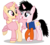 Size: 5272x4769 | Tagged: safe, artist:dragonchaser123, oc, oc only, oc:rose blossom, oc:tasha, pony, unicorn, absurd resolution, clothes, female, mare, simple background, transparent background, vector