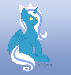 Size: 696x728 | Tagged: safe, artist:seaofechoes, oc, oc:fleurbelle, alicorn, pony, alicorn oc, solo