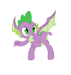 Size: 580x613 | Tagged: safe, edit, editor:proto29, spike, dragon, hybrid, g4, older, older spike, simple background, winged spike, wings