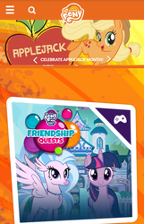 Size: 720x1119 | Tagged: safe, applejack, silverstream, twilight sparkle, alicorn, pony, friendship quests, g4, school of friendship, twilight sparkle (alicorn), website