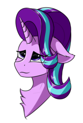 Size: 1500x2200 | Tagged: safe, artist:oblique, starlight glimmer, pony, unicorn, g4, bust, chest fluff, female, floppy ears, solo