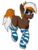 Size: 900x1200 | Tagged: safe, artist:oblique, oc, oc only, earth pony, pony, chest fluff, clothes, cute, ear fluff, happy, looking at you, male, open mouth, raised hoof, raised hooves, simple background, socks, solo, stallion, striped socks, teeth, transparent background