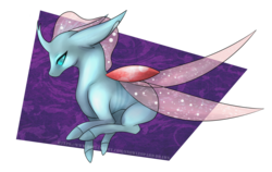 Size: 1896x1200 | Tagged: safe, artist:snowleopard-draws, ocellus, changedling, changeling, g4, female, solo, spread wings, wings