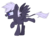 Size: 600x440 | Tagged: safe, artist:sinamuna, oc, oc only, oc:stormwake, hippogriff, hybrid, base used, cocky, colt, fangs, grin, hippogriff oc, hooves, hybrid offspring, leonine tail, male, nextgen:pandaverse, paws, pegagryph, purple eyes, purple fur, purple hair, redesign, running, smiling, solo, updated design, wings, young