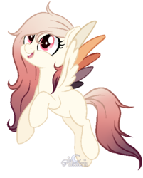 Size: 451x561 | Tagged: safe, artist:aledera, oc, oc only, oc:autumn fate, pegasus, pony, base used, colored wings, female, mare, multicolored wings, solo