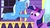 Size: 1202x676 | Tagged: safe, artist:raribelle, trixie, twilight sparkle, alicorn, pony, g4, to where and back again, boop, scene interpretation, trixie's wagon, twilight sparkle (alicorn)