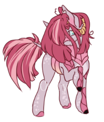 Size: 276x322 | Tagged: safe, artist:vintage-owll, oc, oc only, changepony, pony, female, offspring, parent:queen chrysalis, simple background, solo, transparent background