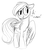 Size: 402x459 | Tagged: safe, artist:dotkwa, rainbow dash, pegasus, pony, g4, dialogue, female, grayscale, implied anon, monochrome, sketch, solo