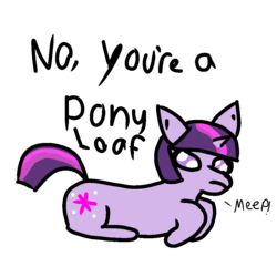 Size: 1000x1000 | Tagged: safe, artist:gotharts, twilight sparkle, pony, unicorn, g4, cute, female, meep, ponyloaf, simple background, transparent background