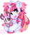 Size: 2581x3000 | Tagged: safe, artist:bunxl, oc, oc only, pony, female, heart, heart eyes, high res, mare, plushie, rainbow eyes, smiling, sparkly eyes, starry eyes, wingding eyes