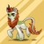 Size: 1080x1080 | Tagged: safe, artist:alpaca-pharaoh, autumn blaze, kirin, g4, my little pony: friendship is magic, sounds of silence, abstract background, big eyes, cute, female, happy, long mane, solo, standing