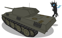 Size: 7500x4688 | Tagged: safe, artist:mrlolcats17, changeling, absurd resolution, ardennes offensive, ersatz m10, panther (tank), solo, tank (vehicle), vector, world war ii