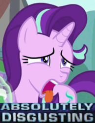 Size: 317x409 | Tagged: safe, edit, edited screencap, screencap, starlight glimmer, g4, the parent map, absolutely disgusting, meme