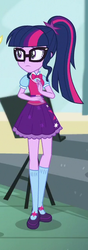 Size: 226x640 | Tagged: safe, screencap, sci-twi, twilight sparkle, equestria girls, equestria girls specials, g4, my little pony equestria girls: dance magic, clothes, cropped, female, glasses, mary janes, ponytail, sci-twi outfits, shoes, skirt, socks, solo