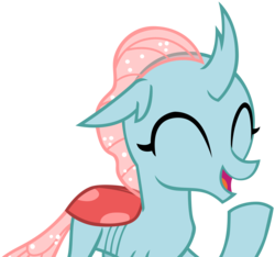 Size: 6014x5640 | Tagged: safe, artist:andoanimalia, ocellus, changedling, changeling, g4, the hearth's warming club, ^^, absurd resolution, cute, diaocelles, eyes closed, female, laughing, simple background, smiling, solo, transparent background, vector