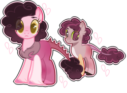 Size: 1280x941 | Tagged: safe, artist:jxst-alexa, oc, oc only, hybrid, female, interspecies offspring, male, offspring, parent:discord, parent:pinkie pie, parents:discopie, siblings, simple background, transparent background