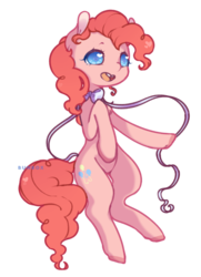 Size: 1300x1800 | Tagged: safe, artist:bunsiebox, pinkie pie, earth pony, pony, g4, bow, chest fluff, cute, diapinkes, female, heart, heart eyes, open mouth, simple background, solo, transparent background, wingding eyes