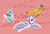 Size: 11000x7500 | Tagged: safe, artist:chedx, ocellus, silverstream, smolder, changedling, changeling, classical hippogriff, dragon, hippogriff, g4, absurd resolution, cute, diaocelles, diastreamies, dragoness, female, flying, open mouth, pink background, simple background, smolderbetes, trio