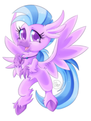 Size: 900x1200 | Tagged: safe, artist:blazemizu, silverstream, classical hippogriff, hippogriff, g4, chibi, colored pupils, cute, diastreamies, female, open mouth, simple background, solo, transparent background