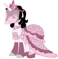 Size: 5536x5694 | Tagged: safe, artist:evilfrenzy, oc, oc only, oc:frenzy, pony, unicorn, absurd resolution, alternate color palette, choker, clothes, crossdressing, crown, dress, jewelry, male, regalia, solo, stallion, veil