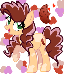 Size: 1352x1550 | Tagged: safe, artist:parisa07, oc, oc only, oc:cookie dream, earth pony, pony, female, mare, offspring, parent:cheese sandwich, parent:pinkie pie, parents:cheesepie, solo