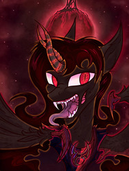Size: 768x1024 | Tagged: safe, artist:change, oc, oc only, oc:marksaline, pony, brethren moons, dead space, female, open mouth, solo, tongue out
