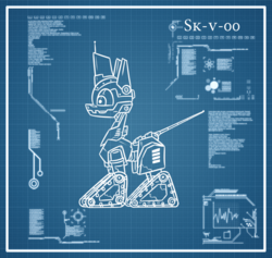 Size: 950x900 | Tagged: safe, artist:change, oc, oc only, oc:rubiont beta, pony, robot, robot pony, antenna, blueprint, machine, prototype, technology