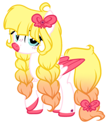 Size: 600x695 | Tagged: safe, artist:sugarplanets, oc, oc only, pegasus, pony, braid, braided pigtails, braided tail, female, freckles, mare, pigtails, simple background, solo, transparent background, twin braids, twintails, two toned wings