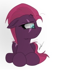 Size: 432x517 | Tagged: safe, artist:groomlake, fizzlepop berrytwist, tempest shadow, g4, colored, lying down, simple, simple background, white background